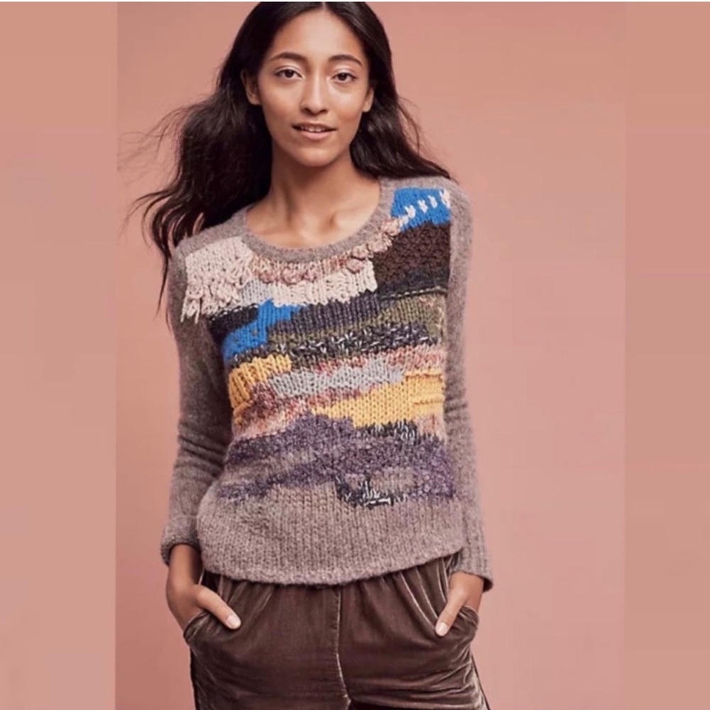 Anthropologie Hand Knit by Dollie Sweater Size Small